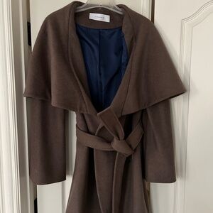 Tahari wool coat Taupe M